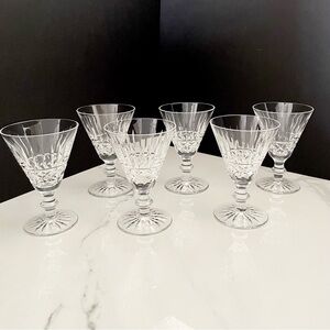 SET of 6 Tramore Claret Wine Glasses by Waterford Crystal